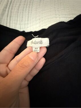Madewell Black Scoop Neck Tee